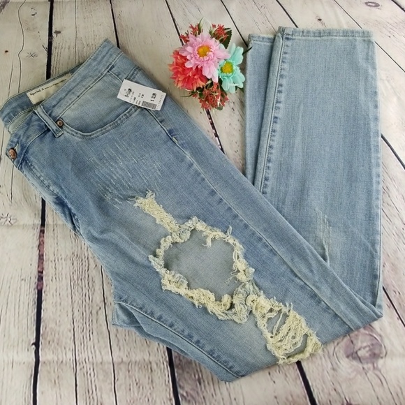 Ankle Skinny Distressed jeans by Special A - Picture 1 of 8